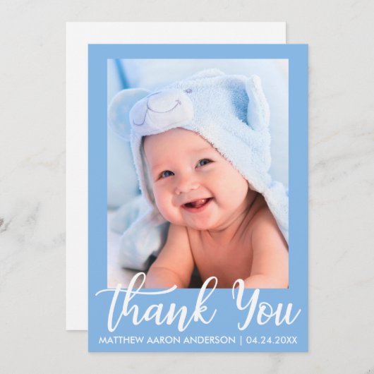 Danke neues Baby-Blau (Vorne/Hinten)