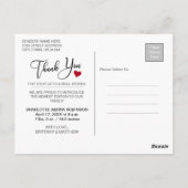 Danke | Neues Baby-Foto Postkarte (Rückseite)