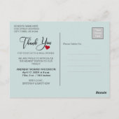 Danke | Neues Baby-Foto Postkarte (Rückseite)