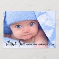 Danke neues Baby-moderne blaue Karte S