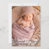 Danke neues Baby-moderne Foto-Herz-Karte (Vorderseite)