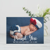 Danke neues Baby-moderne Karte (Stehend Vorderseite)