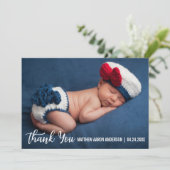 Danke neues Baby-moderne Karte W (Stehend Vorderseite)