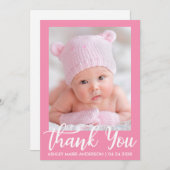 Danke neues Baby-Rosa (Vorne/Hinten)