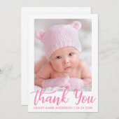 Danke neues Baby-Rosa-Skript (Vorne/Hinten)