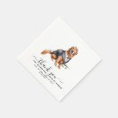 Danke | Niedliche Hochzeit von Haustieren Serviette (Ecke)