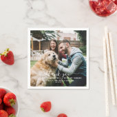 Danke | Niedliche Hochzeit von Haustieren Serviette (Beispiel)