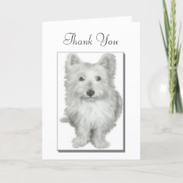 Danke, niedliche Hundkarte Dankeskarte