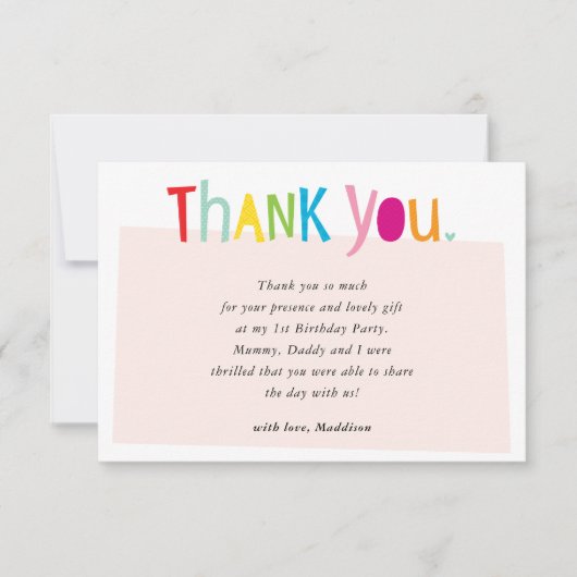 DANKE niedliche moderne Typografie (Vorderseite)