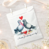 Danke, Niedliche Paartauben Hochzeit Geschenktütchen (Ausgeschnitten)