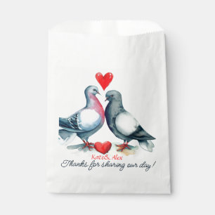 Danke, Niedliche Paartauben Hochzeit Geschenktütchen