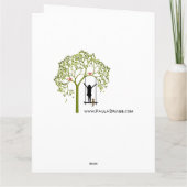 Danke! Niedlicher Erntedank Herbst Welpe Kitty Karte (Rückseite)