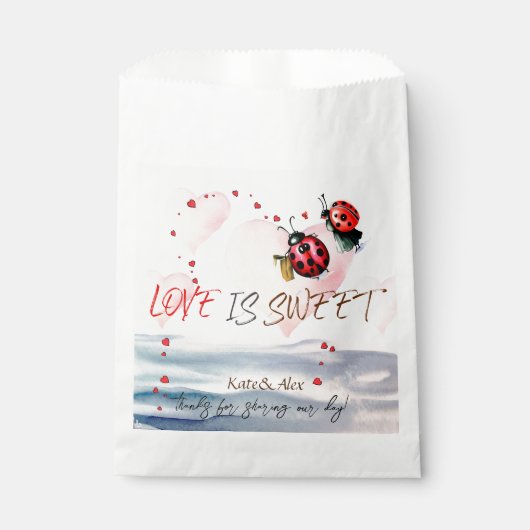 Danke, Niedliches Paar, Liebe ist süße Hochzeit Geschenktütchen (Vorderseite)