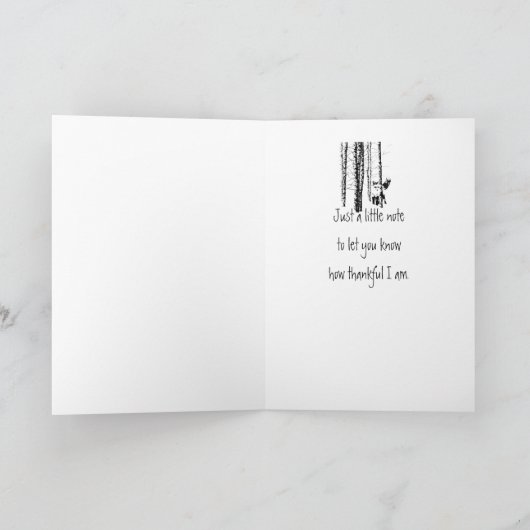 Danke Niedliches Waldfockentier (Innenseite)