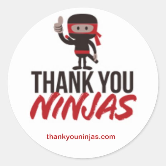 Danke Ninjas Stickers (Vorderseite)
