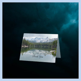 Danke Note Card, Mountains, Lake, Blank Inside