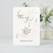 Danke Note Card Oh Babies! Neutral Twins Stork (Stehend Vorderseite)