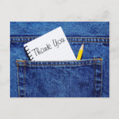Danke Notebook in Pocket Postkarte (Vorderseite)