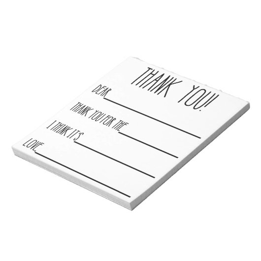 Danke, Notepad für Kinder Notizblock (Rotiert)