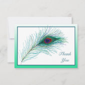 Danke, Notizen, Peacock Feathers Dankeskarte (Vorderseite)