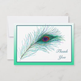 Danke, Notizen, Peacock Feathers Dankeskarte