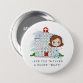 Danke, Nurse | Illustrationsschaltfläche für Wasse Button (Vorne & Hinten)
