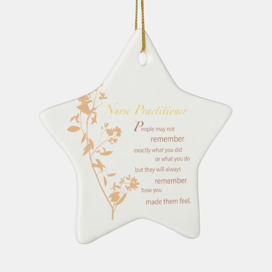 Danke Nurse Practitioner, Brown Keramik Ornament (Rechts)