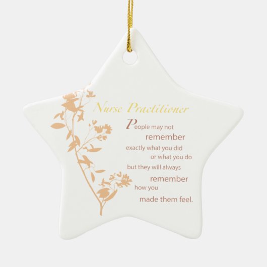 Danke Nurse Practitioner, Brown Keramik Ornament (Vorne)