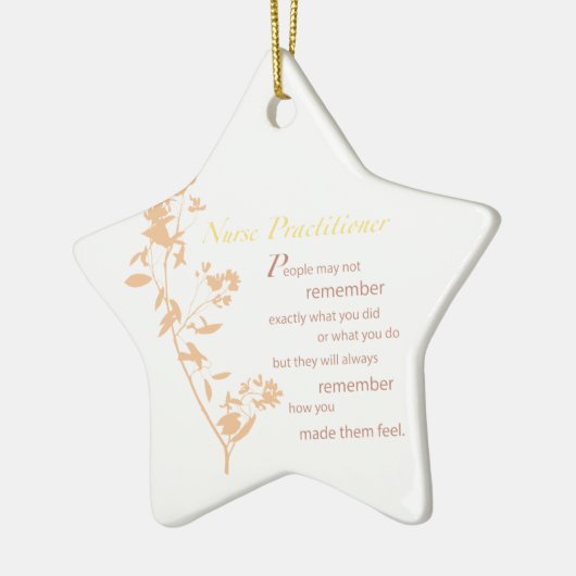 Danke Nurse Practitioner, Brown Keramik Ornament (Links)