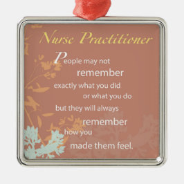 Danke Nurse Practitioner, Brown Ornament Aus Metall