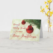 Danke Nurse Practitioner Weihnachtsbaum Ornament Karte (Gelbe Blume)