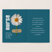 Danke, Nurse. Smiling Daisy Luxury Folienkarte (Innenseite)