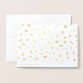 Danke, Nurse. Stethoscope und Daisy Luxury Folienkarte (Rückseite mit Umschlag)