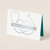 Danke, Nurse. Stethoscope und Spring Daisy Folienkarte (Vorderseite)