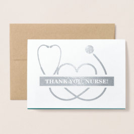Danke, Nurse. Stethoscope und Spring Daisy Folienkarte