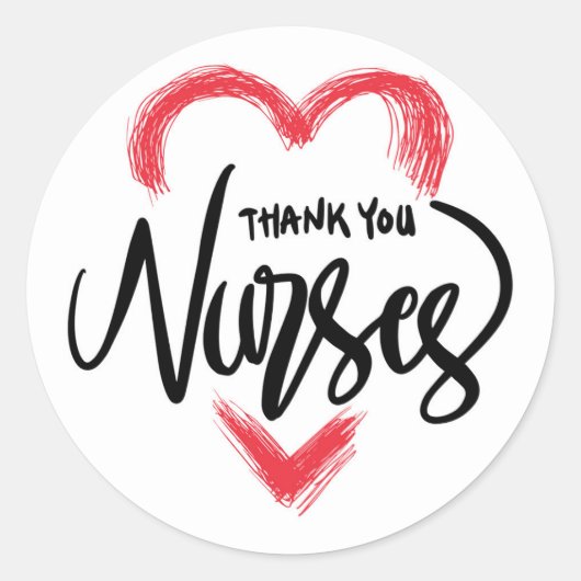 Danke Nurses Apprecision Magnet Runder Aufkleber (Vorderseite)