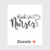 Danke, Nurses | Extravagantes Skript Aufkleber (Blatt)
