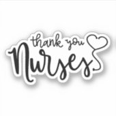 Danke, Nurses | Extravagantes Skript Aufkleber (Vorderseite)
