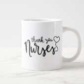 Danke Nurses| Extravagantes Skript Jumbo-Tasse (Rechts)