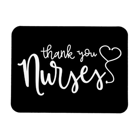 Danke, Nurses | Extravagantes Skript Magnet (Horizontal)