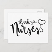 Danke, Nurses | Extravagantes Skript Postkarte (Vorne/Hinten)