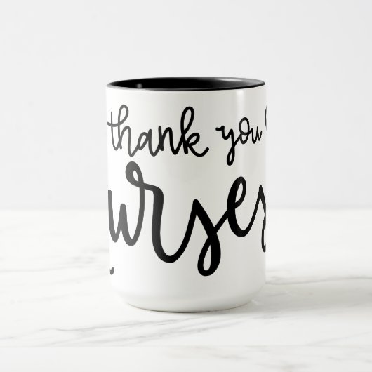 Danke Nurses| Extravagantes Skript Tasse (Zentrum)