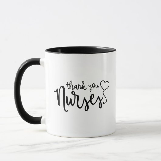 Danke Nurses| Extravagantes Skript Tasse (Links)
