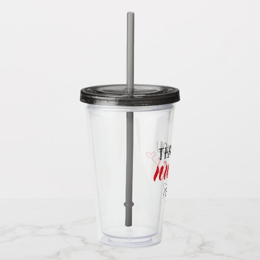 Danke Nurses| Fun Schriftart Acryltrinkbecher (Rechts)