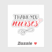 Danke, Nurses | Fun Schriftart Aufkleber (Blatt)