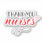 Danke, Nurses | Fun Schriftart Aufkleber (Vorderseite)