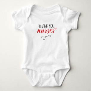Danke Nurses Fun Schriftart Baby Strampler