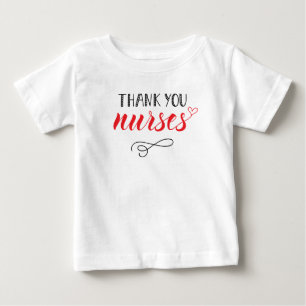 Danke Nurses Fun Schriftart Baby T-shirt