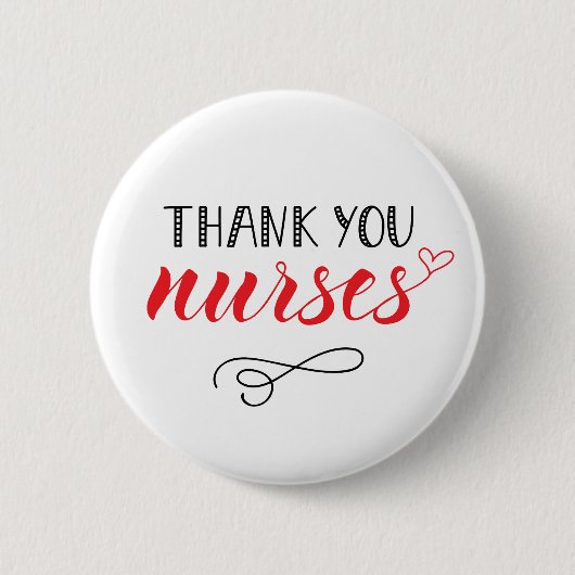 Danke, Nurses | Fun Schriftart Button (Vorderseite)