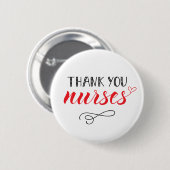 Danke, Nurses | Fun Schriftart Button (Vorne & Hinten)
